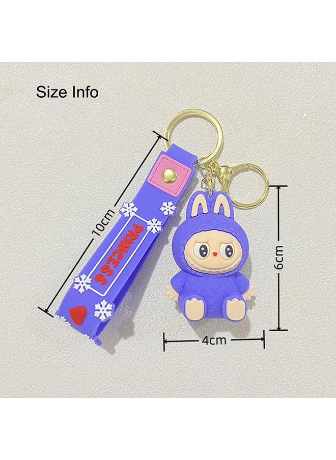 Labubu Keychain, Cute Labubu Doll Wristlet Accessories Kawaii Monster Key Chain Bag Charm Gift for Women  - Image 4