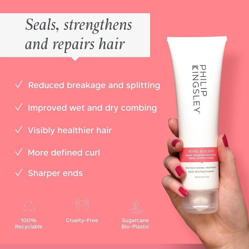 PHILIP KINGSLEY | Bond Builder Restructuring Treatment Hair Repair Mask | Treatment for Damaged, Bleached, Colored Hair | Breakage and Split Ends Treatment | 5.07oz - Image 2