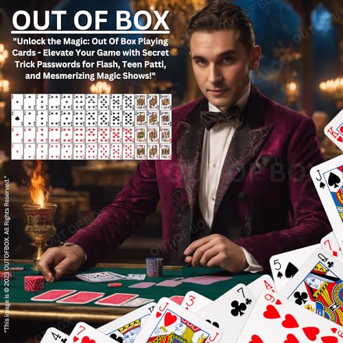 Out of the Box Out Of Box 4 Set Magic Spy Playing Cards Secret Trick Password for Every Card Best for Flash Game, Teen Patti, Rummy, Paplu, Magic Shows - Image 2