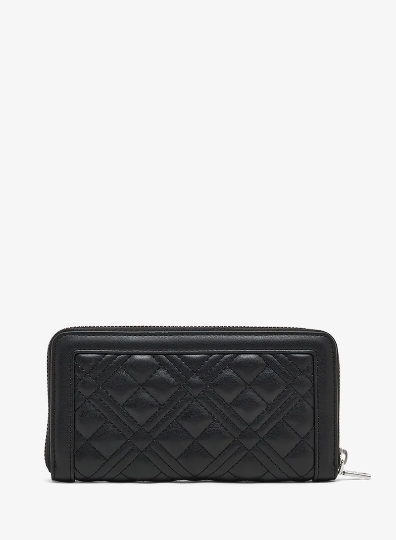 لوف موسكينو Logo zip through long wallets