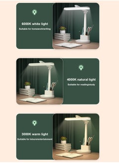 LOOPITYS Learning lamp, home LED lamp, touch desk lamp with 3 color modes and stepless dimming, dimmable desk lamp with pen style phone holder (battery capacity: 2000mAh, with charging cable)  - Image 5