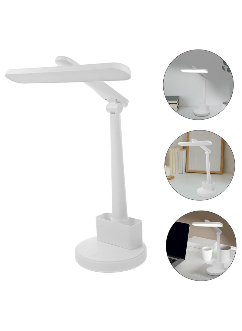 LOOPITYS - Learning lamp, home LED lamp, touch desk lamp with 3 color modes and stepless dimming, dimmable desk lamp with pen style phone holder (battery capacity: 2000mAh, with charging cable) - Image 1