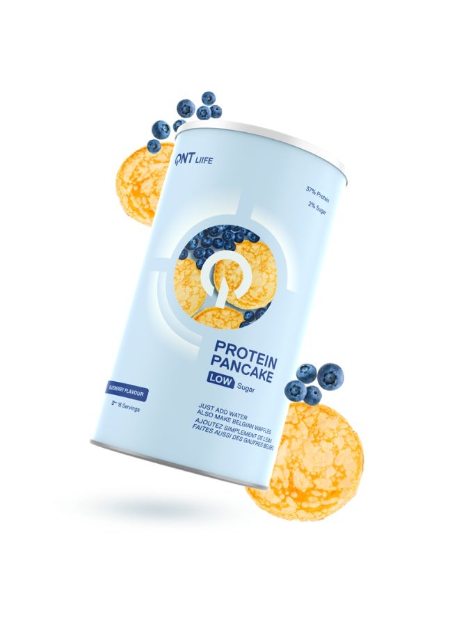 QNT Protein Pancake Mix | 500g | Blueberry Flavours, High-Protein, High-Fiber - Image 1