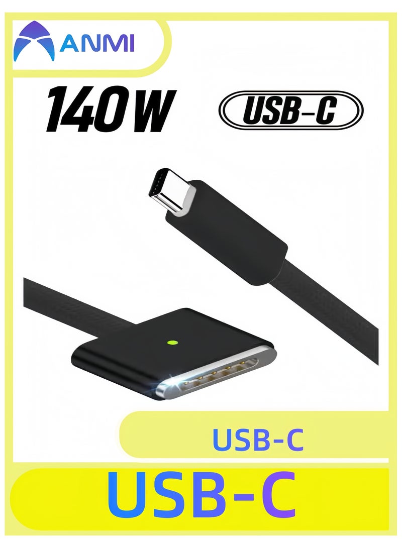 Anmi USB-C to Mag Safe 3 Cable 6.6ft/2M (Black) - Image 1