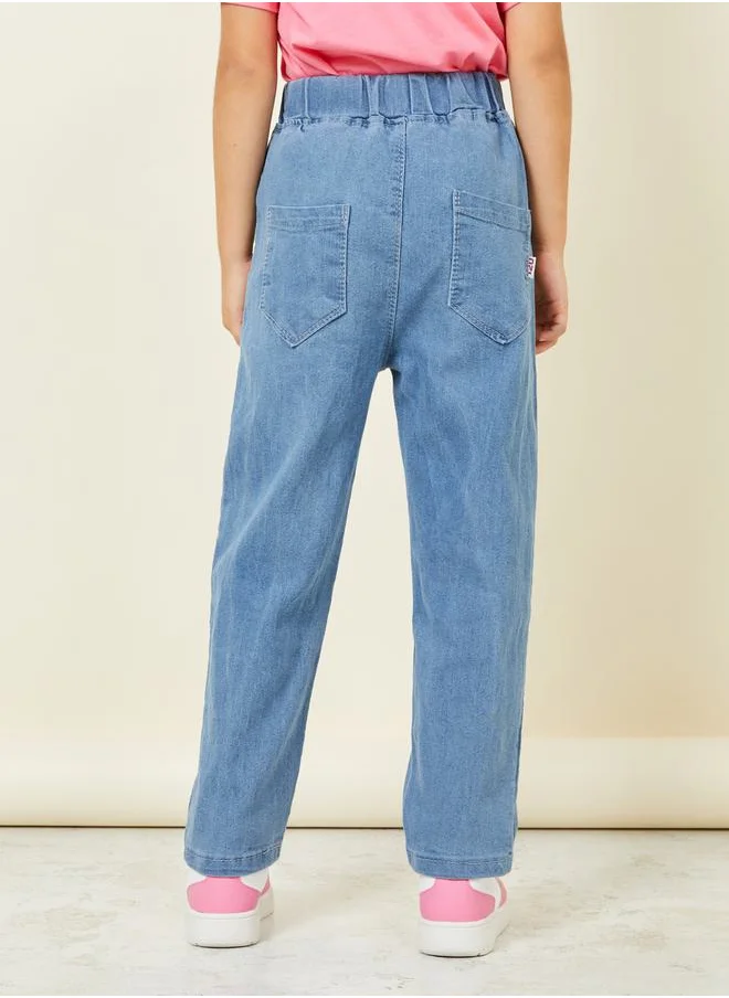 ستايلي Pocket Detail Paperbag Waist Jeans