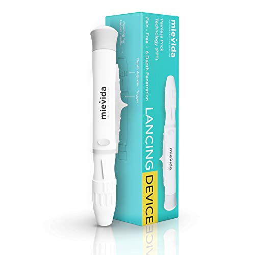 MIEVIDA Adjustable Lancing Device with Painless Prick Technology PPT and 6 Depth Penetration - Image 1