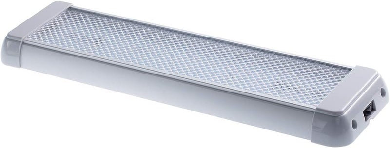 Raycharm RV Boat Interior LED Ceiling Light Fixture, 14.2" x 3.9" Aluminum Housing, 6000K Cool-White Large Spaces Illuminating, High-Output Low Ampere Draw, On/Off Rocker Switch, 12V-24V DC, 1-Pack - Image 1