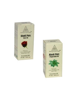 Khadi Pure Rose & Peppermint Essential Oil 15 Ml (Pack Of 2)  - Image 2