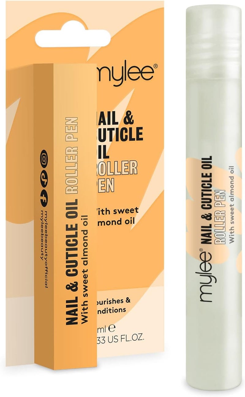 Mylee Nail Cuticle Oil Rollerball Pen 10ml Deeply Hydrating Moisturising Nourish Condition NonGreasy Formula Leaves No Sticky Residue Enriched with natural extracts and vegetable oils