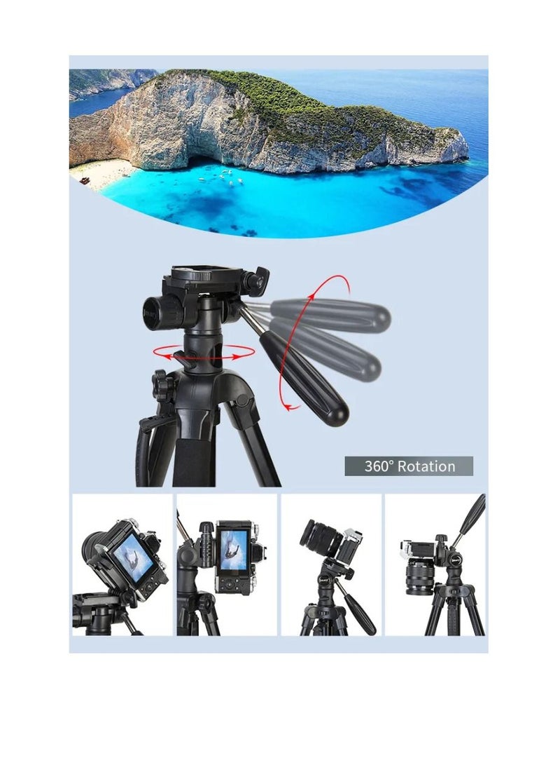 Jmary KP-2294 Multifunctional Professional Tripod With Multi Angle Adjustment Black - Image 4