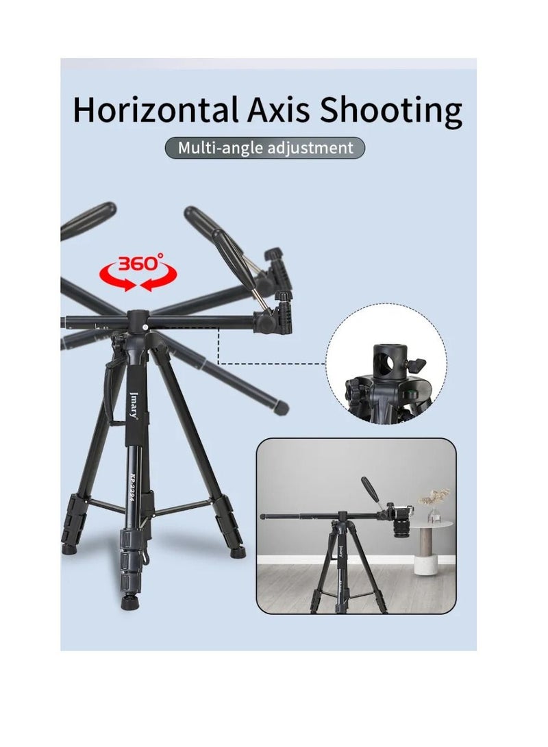 Jmary KP-2294 Multifunctional Professional Tripod With Multi Angle Adjustment Black - Image 5