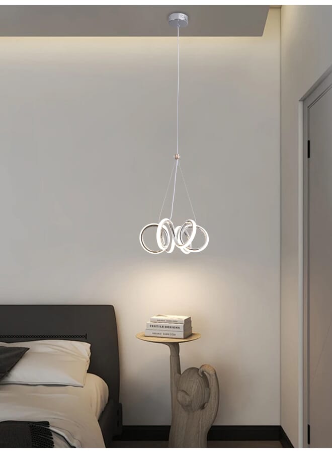 بيست باور مصباح سقف معلق LED حديث 6891-1 – بثلاثة أوضاع إضاءة، 28 واط، طول قابل للتعديل حتى 80 سم – مصباح أنيق لغرف المعيشة والطعام والنوم - Image 1