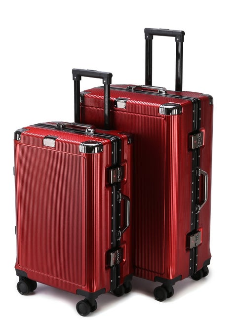 PC Hard Side Zipperless Luggage Set of 2 PCS TSA Lockable Travel Suitcase 22,26 Inches
