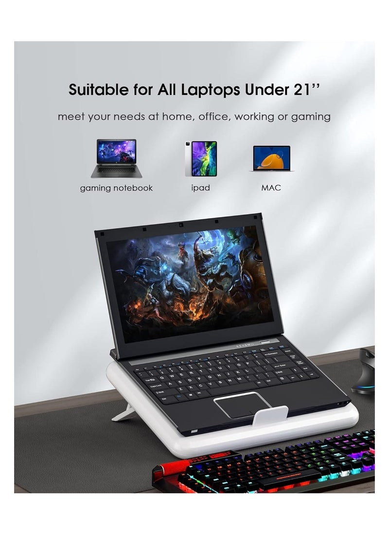Laptop Cooling Stand, Gaming Laptop Cooling Pad with Innovative Semiconductor Refrigeration & 2 Turbo Fans, Laptop Cooler Pad Adjustable 6-Level Height, Compatible with All Laptops Under 21''