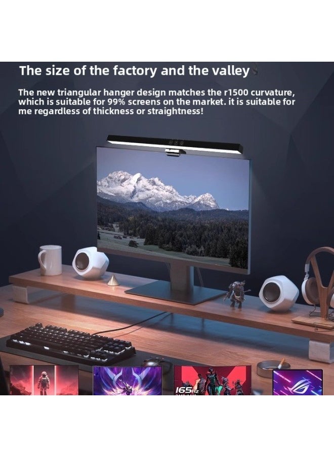 Generic - Screen Hanging Lamp Screen Lamp Desktop Monitor Eye Protection Lamp Learning Work Anti-reflective Computer Lamp Hanging Lamp Lighting-Specifications: Remote Control Adjustment + Full Spectrum Ra99 + Supreme Eye Protection⭐Thin And Thick Screen Universal - Image 1