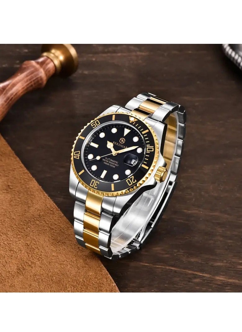 بيرسيجار ساعة Bersigar BG-1639 Luxaura Design من الفولاذ المقاوم للصدأ ميكانيكية مقاومة للماء  - Image 3