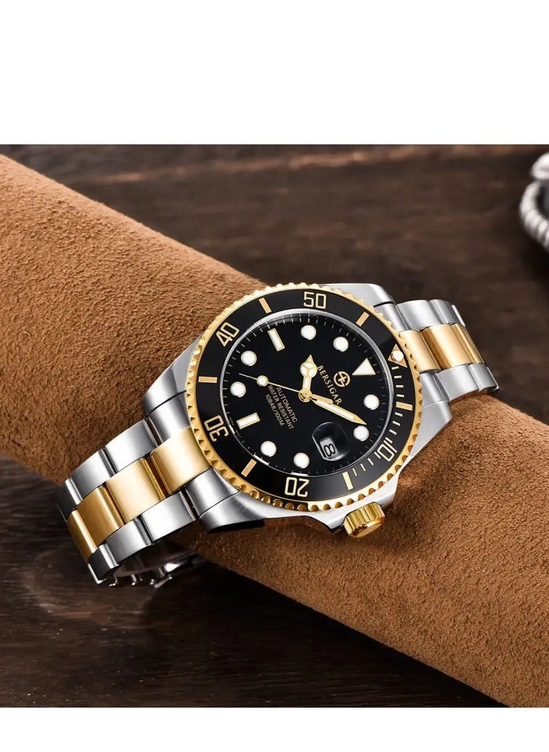 بيرسيجار ساعة Bersigar BG-1639 Luxaura Design من الفولاذ المقاوم للصدأ ميكانيكية مقاومة للماء  - Image 2