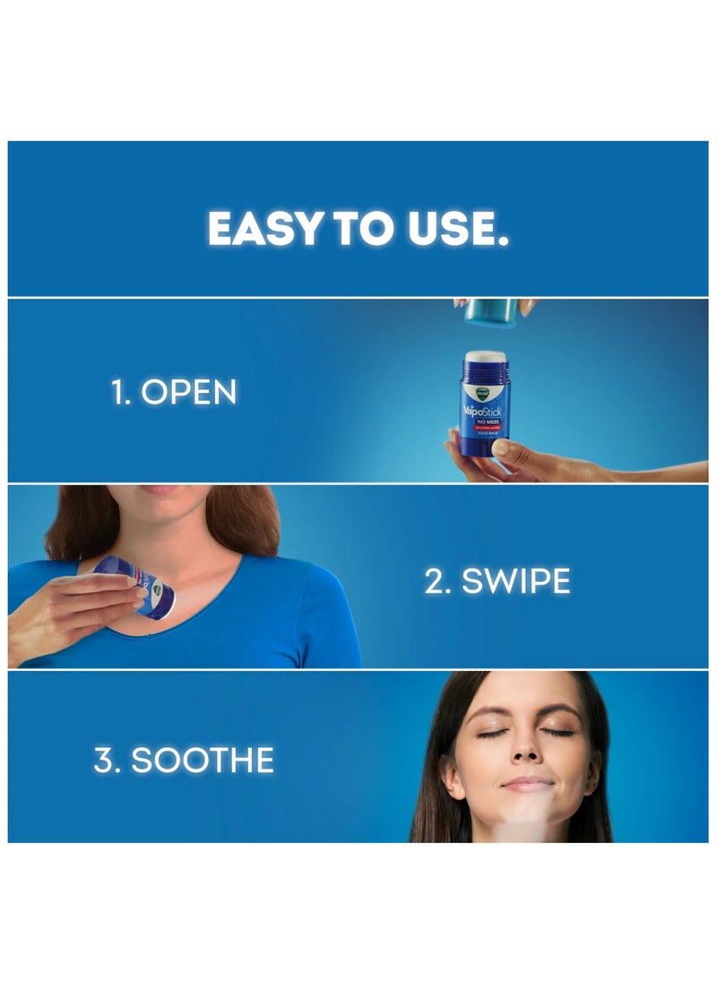 Vicks Vicks Vapo Stick, Invisible Solid Balm, Soothing Vicks Vapors for Sinus Relief  - Image 4