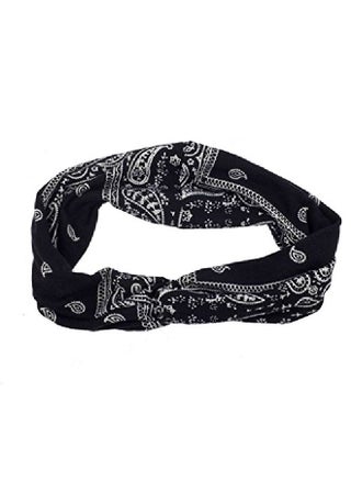 Black Soft Bandana Print Knot Front Headband - pzsku/Z34C7F3477544C11C16DDZ/45/_/1662018657/9c8dcc23-46f5-4d3d-bf15-17322dd3c9d3