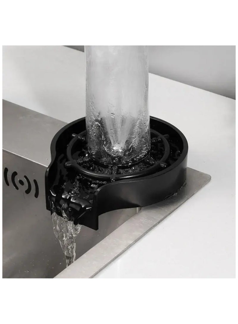 Glass Rinser for Kitchen Sink Automatic Cup Washer Coffee Pitcher Wash Cup Tool Kitchen Quick Rinse for Baby Bottle Kitchen Sink Automatic Washing Device  - Image 1