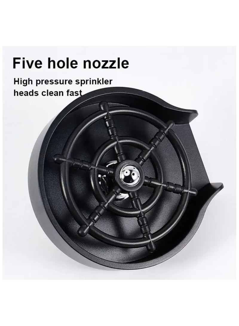 Glass Rinser for Kitchen Sink Automatic Cup Washer Coffee Pitcher Wash Cup Tool Kitchen Quick Rinse for Baby Bottle Kitchen Sink Automatic Washing Device  - Image 5