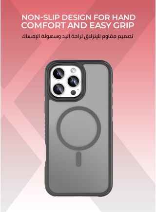 Airbag iPhone 16 Pro Max MagSafe Case Black - Shock-absorbing, slip-resistant design,raised camera bezel for maximum lens protection, metal buttons for greater durability, MagSafe compatible. - view 2