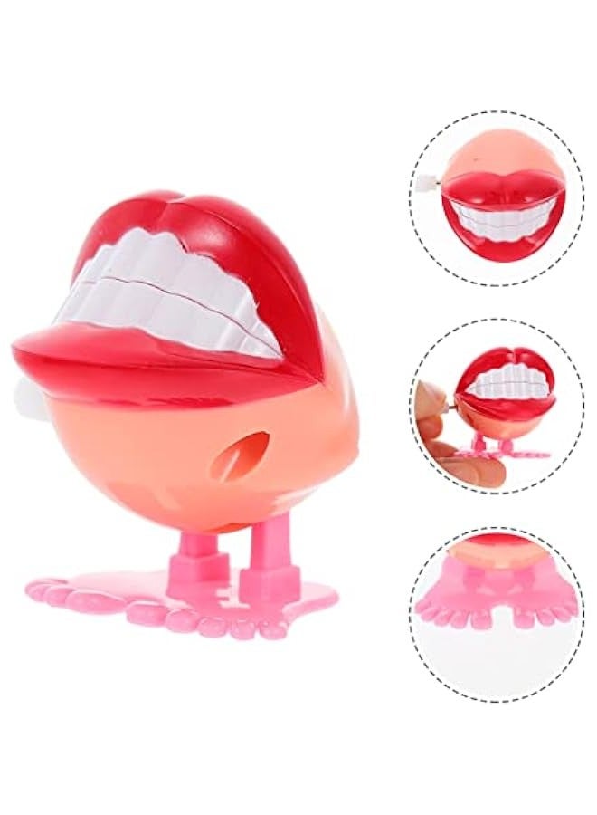 Wind Up Walking Teeth Toy: 3pcs Babbling Chomping Chattering Teeth with Eyes Clockwork Toys Funny Joke Toys Desktop Decoration Office Toy Dentures Novelty Party Favors Kids Gag Gifts - Image 5