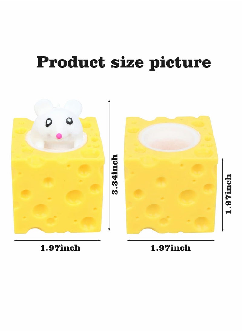 Y&D - Sensory Fidget Toys Squeeze Cheese Rat Stress Ball Cute Squishy Mouse Decompression Exhaust Toy - Image 1