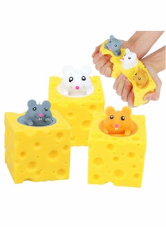 Sensory Fidget Toys Squeeze Cheese Rat Stress Ball Cute Squishy Mouse Decompression Exhaust Toy