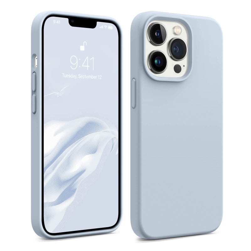 AOTESIER Magnetic for iPhone 13 Pro Max Phone Case, [Compatible with MagSafe][Military Shockproof Protection] Silicone with Soft Anti-Scratch Microfiber Lining, 6.7 inch, Baby Blue - Image 1
