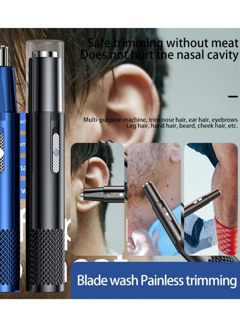Gonice Rechargeable Nose and Ear Hair Trimmer, Electric Nose and Ear Hair Trimmer, 2-in-1 Painless Facial Hair Trimmer with Double Edge Blade, Washable Stainless Steel Blade - Image 2