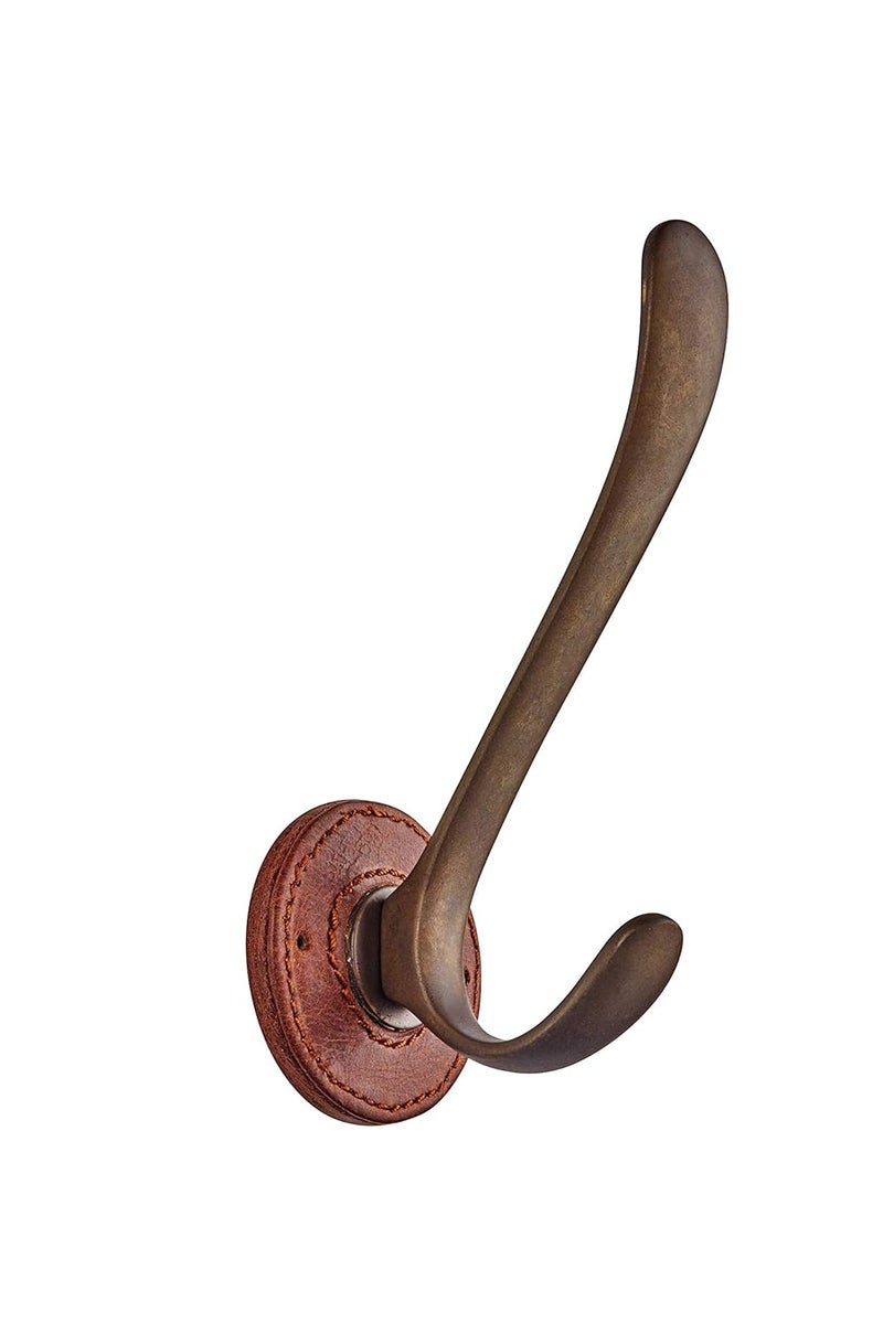 HOBKNOBS Antique Monza Leather Hook with Solid Brass Construction (Hand Stitched Italian Leather) 100mm. - Image 2