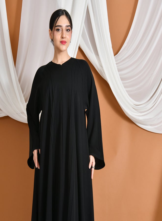 عبايات حوراء عباية هالة | بتصميم كلوش بخياطة ناعمة مغلقة بسحاب - Image 4