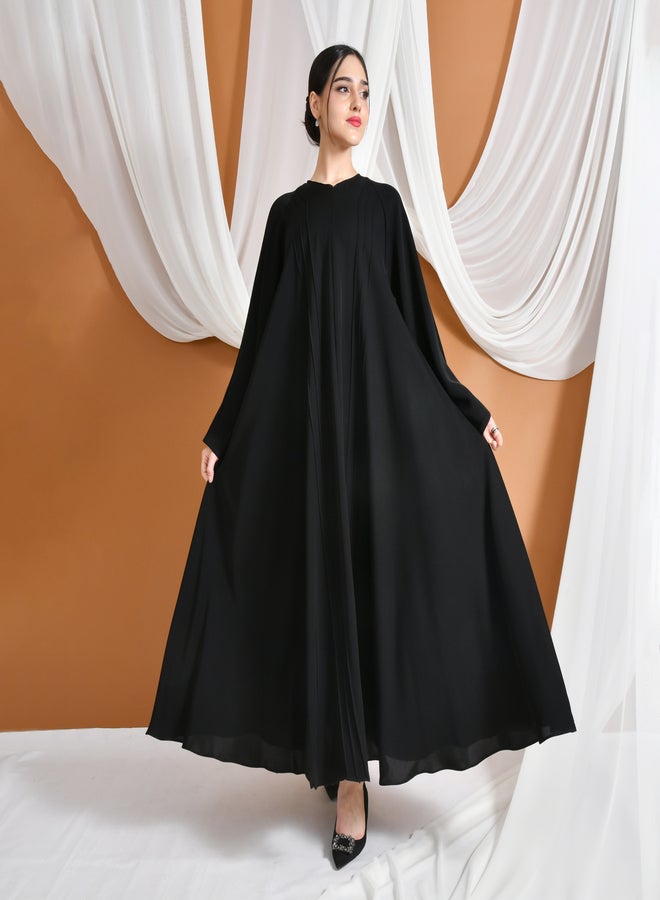 عبايات حوراء عباية هالة | بتصميم كلوش بخياطة ناعمة مغلقة بسحاب - Image 1