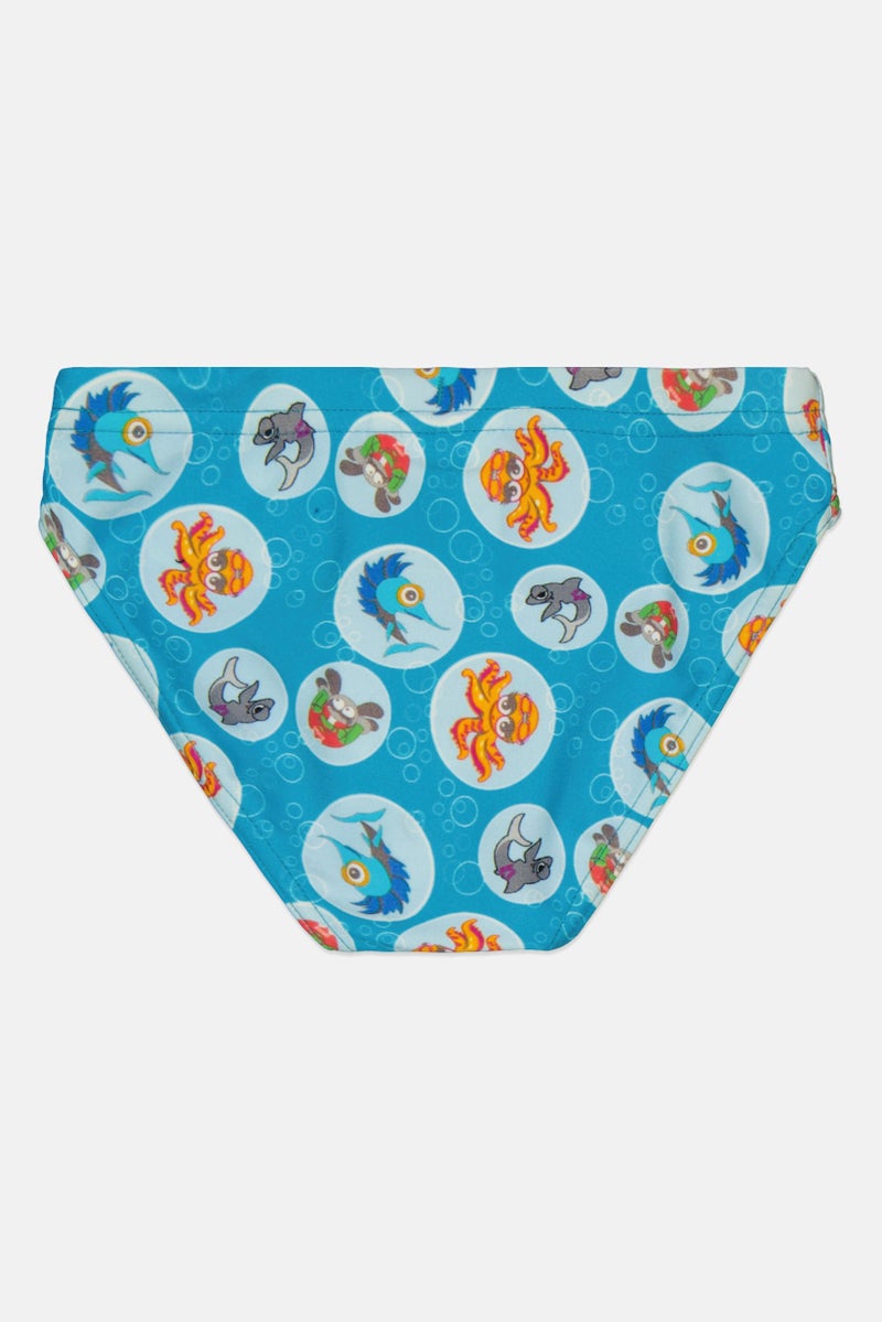 arena Toddlers Boy Allover Print Swim Briefs, Multicolor - Image 2