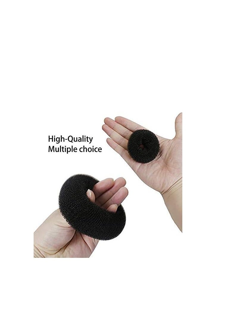 ORiTi صانعي كعكة الشعر، مجموعة ملحقات تصفيف الشعر Teenitor مع 5 أربطة و 20 دبوس شعر و 7 كعكات لتسريحات الشعر Chignon (أسود) - Image 3