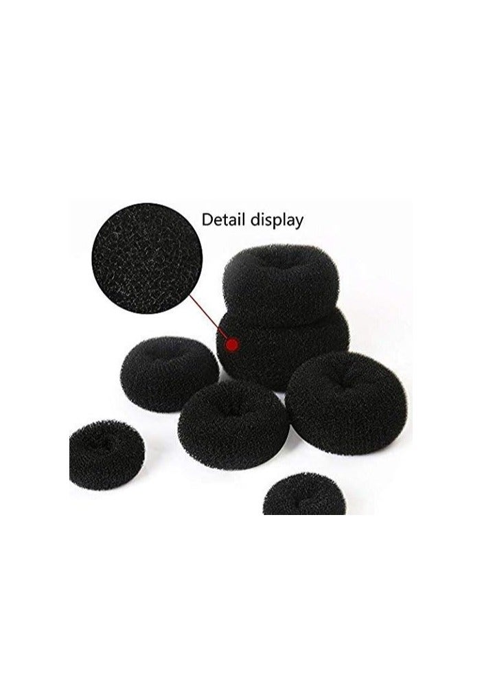 ORiTi صانعي كعكة الشعر، مجموعة ملحقات تصفيف الشعر Teenitor مع 5 أربطة و 20 دبوس شعر و 7 كعكات لتسريحات الشعر Chignon (أسود) - Image 4