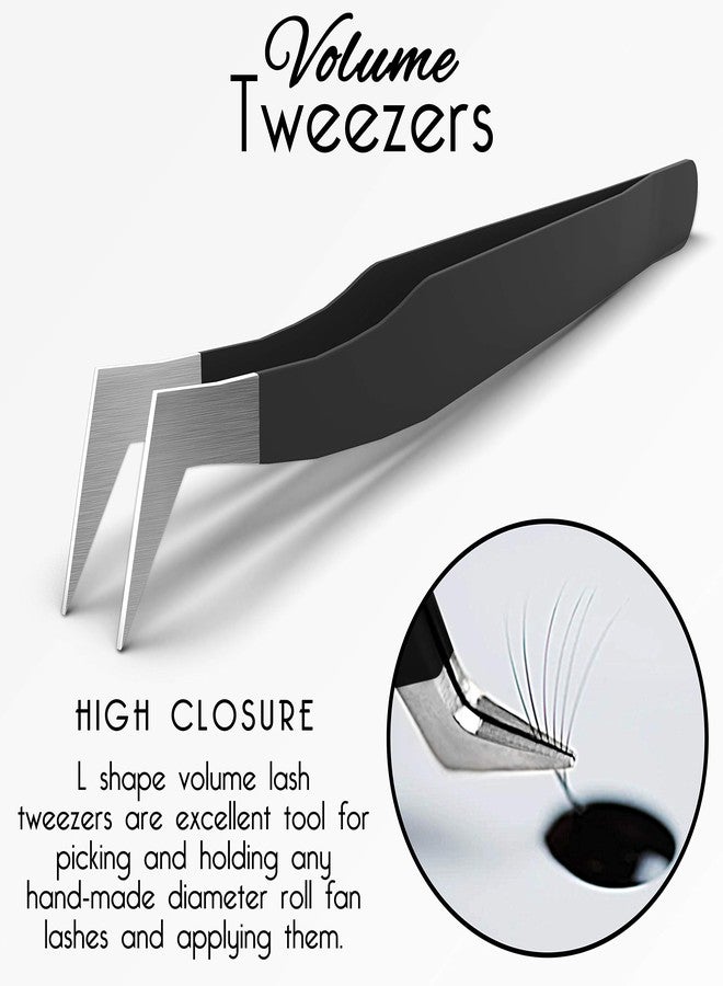 SIVOTE Lash Tweezers for Eyelash Extensions for Volume, Isolation & Classic Lashes, 3 Pack, Black - Image 4