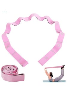 Generic Elastic Yoga Stretching Strap 53.15 Inch Adjustable 11 Loop Stretch Strap Training Dance Stretch Band for Leg Pilates Gymnastics Home Exercise Workout Equipment Adult Children  - Image 1