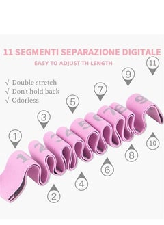 Generic Elastic Yoga Stretching Strap 53.15 Inch Adjustable 11 Loop Stretch Strap Training Dance Stretch Band for Leg Pilates Gymnastics Home Exercise Workout Equipment Adult Children  - Image 3