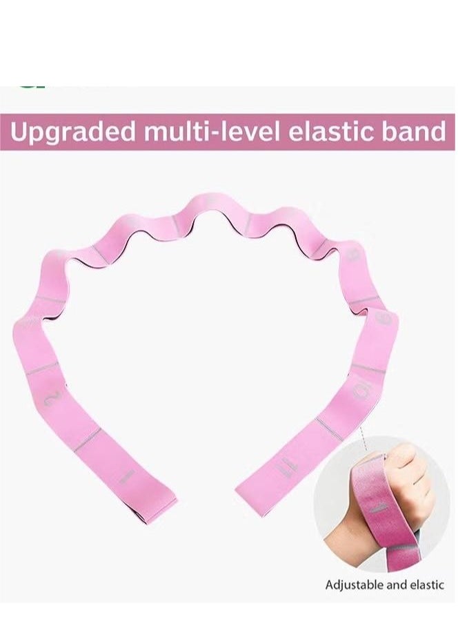 Generic Elastic Yoga Stretching Strap 53.15 Inch Adjustable 11 Loop Stretch Strap Training Dance Stretch Band for Leg Pilates Gymnastics Home Exercise Workout Equipment Adult Children  - Image 2