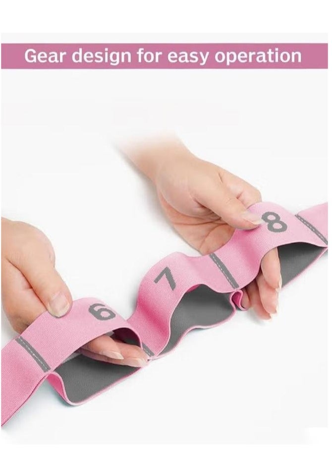 Generic Elastic Yoga Stretching Strap 53.15 Inch Adjustable 11 Loop Stretch Strap Training Dance Stretch Band for Leg Pilates Gymnastics Home Exercise Workout Equipment Adult Children  - Image 5