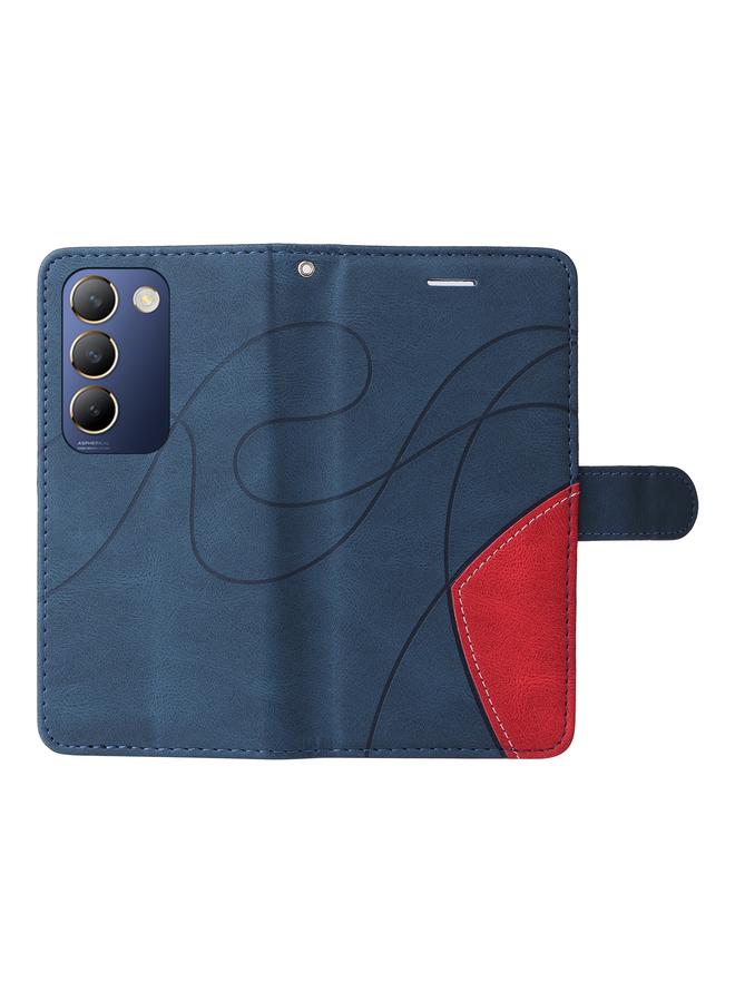 erorex Case For vivo Y200e 5G Global / V30 Lite India Dual-color Splicing Flip Leather Phone Case - Image 4