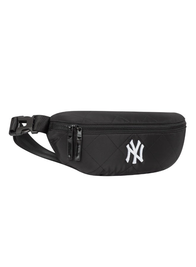 New Era Quilted Waist Bag Neyyan Blk Men's Black Accessory - Image 5