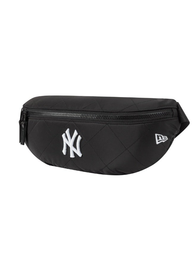 New Era Quilted Waist Bag Neyyan Blk Men's Black Accessory - Image 4