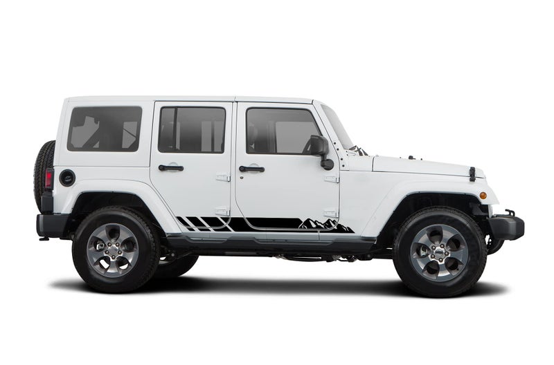 Bubbles Designs Mountain Stripes Decals Stickers Graphics Compatible with Jeep Wrangler JK – JL All Generations (958MB) - Image 3