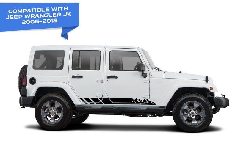 Bubbles Designs Mountain Stripes Decals Stickers Graphics Compatible with Jeep Wrangler JK – JL All Generations (958MB) - Image 4