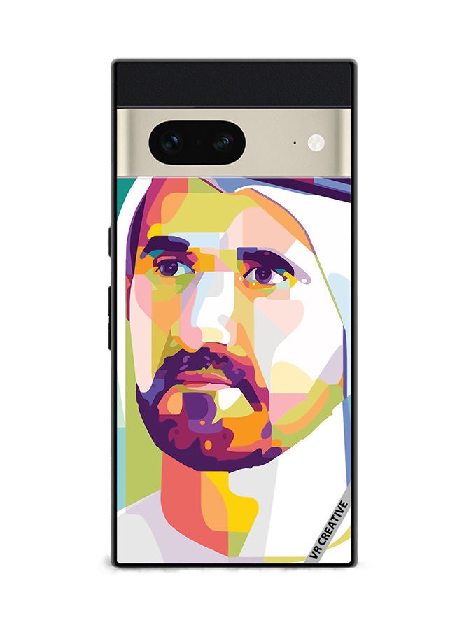 VR CREATIVE Protective Case Cover For Google Pixel 7 Sheikh Mohammed Bin Rashid Al Maktoum Design Multicolour - Image 1