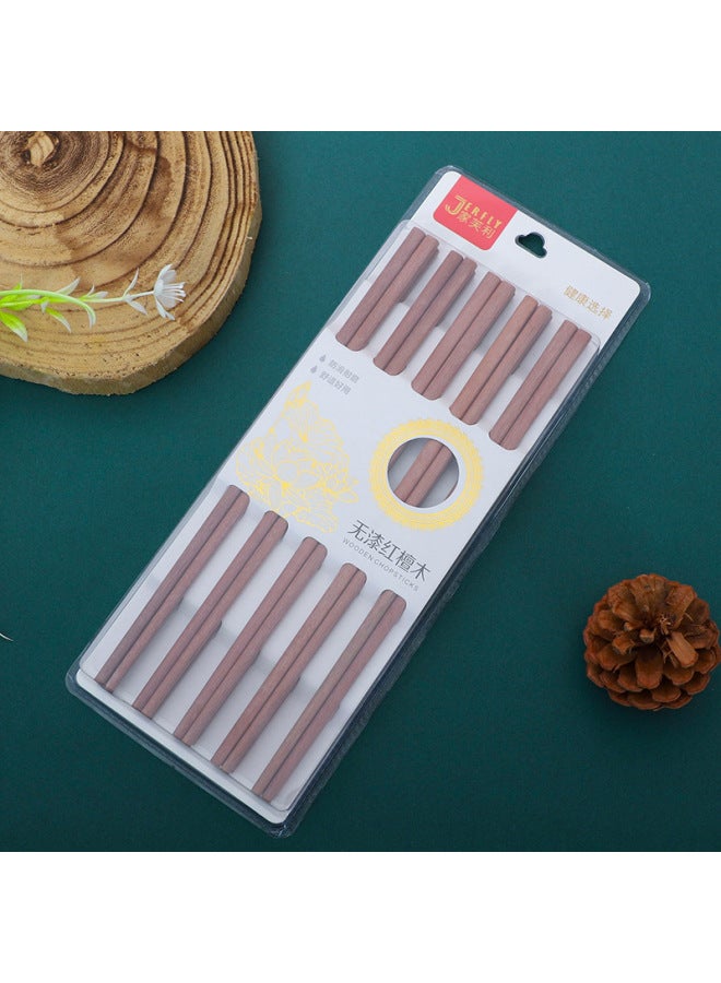 Solid Wood Chopsticks Household Natural Chicken Wenwood Wood Wood Wood Wood Wood Wood Chopsticks Kitchen Tableware No Lacquer Waxes-Color:Shanhe Carbon Laser 10 Double Suction Card  - Image 5