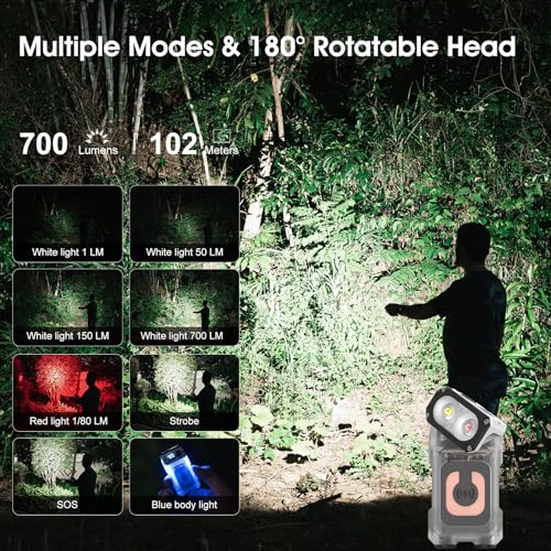 WUBEN X3 Mini Flashlight with Rechargeable Charging Box 180 Degree EDC Keychain Flashlight Twist Ip65 Waterproof Magnet Pocket Flashlights 10 Mode Type-C Lanyard for Camping, Outdoor, Inspection, Gift - Image 3